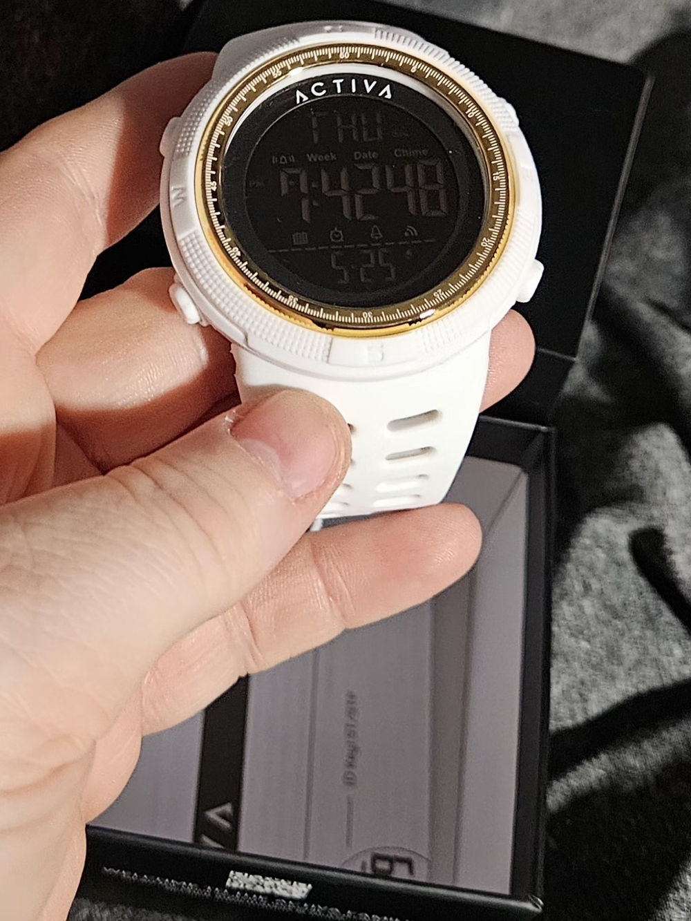 Activa X Invicta White and Gold Digital Sports Watch ACW1915-014 - Picture 8 of 11